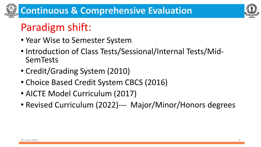 continuous comprehensive evaluation