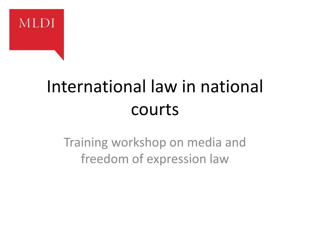 international law in national courts