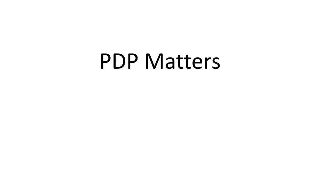pdp matters