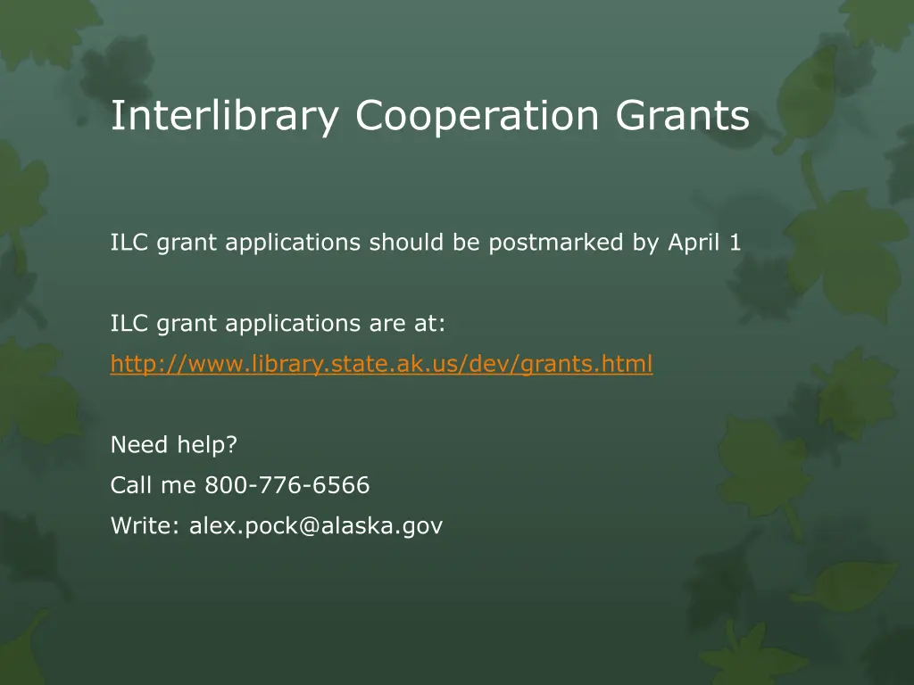 interlibrary cooperation grants 11