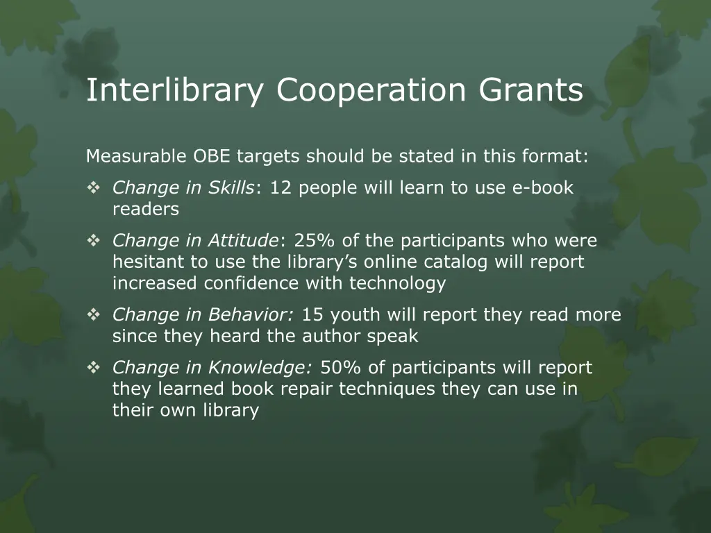 interlibrary cooperation grants 9
