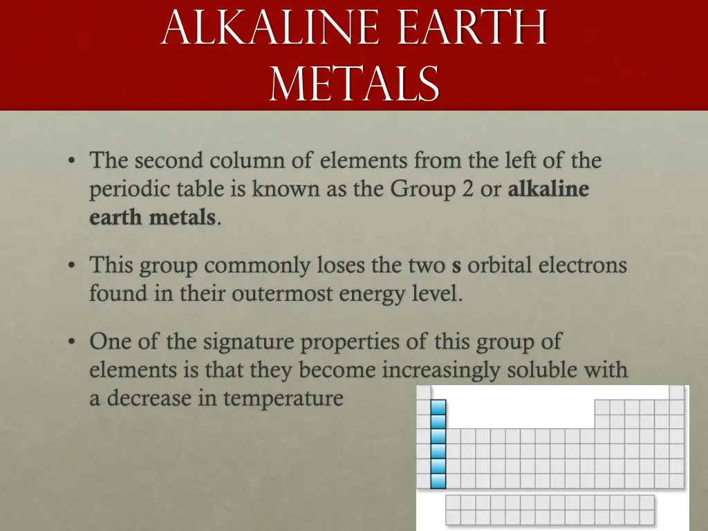 alkaline earth metals