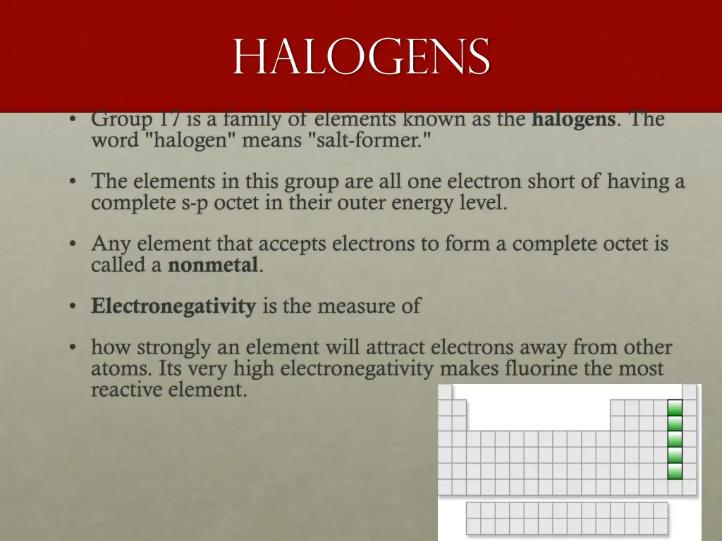halogens