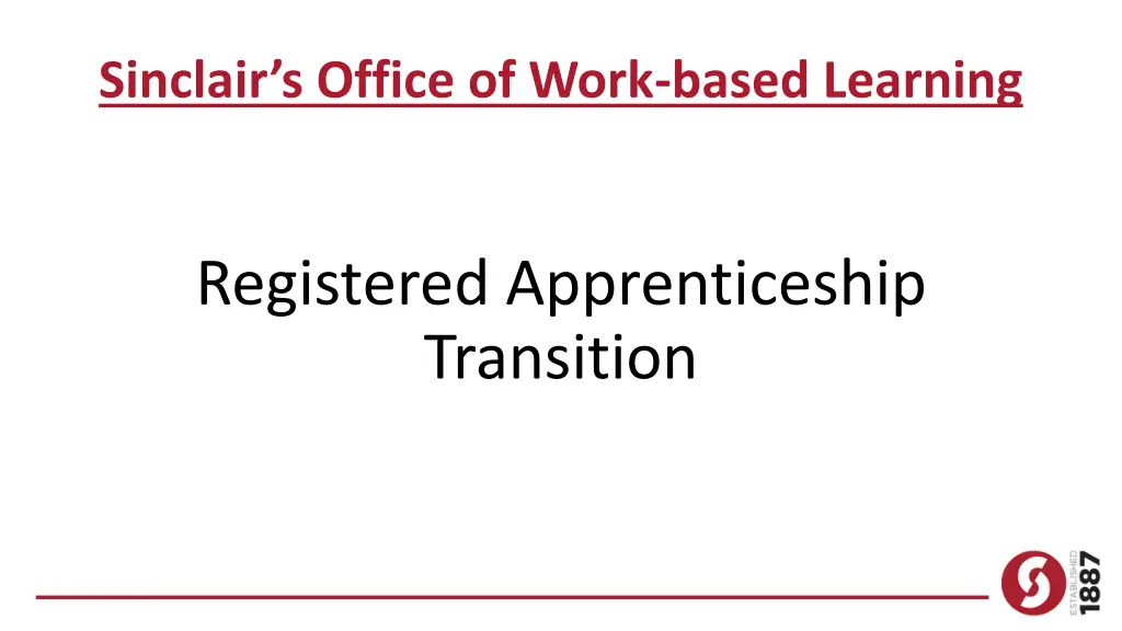 sinclair s office of work based learning