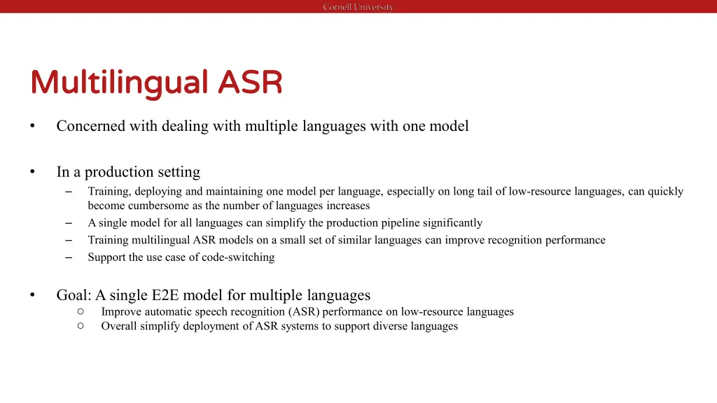 multilingual asr multilingual asr