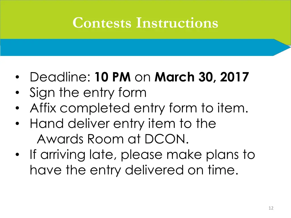 contests instructions