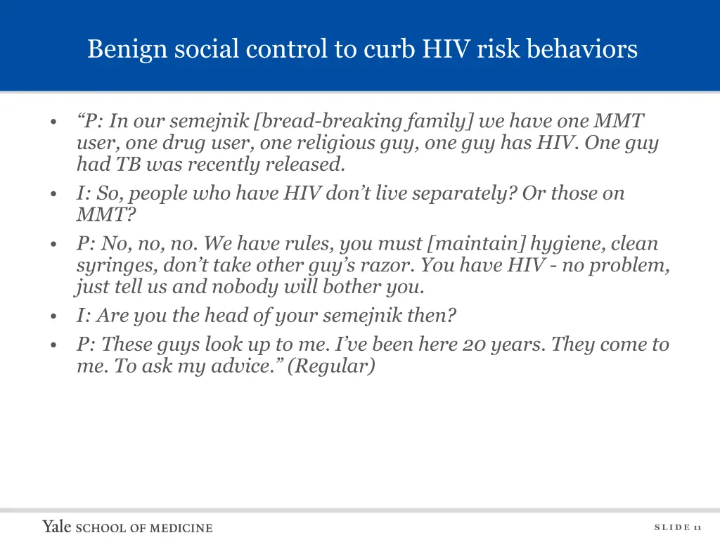 benign social control to curb hiv risk behaviors