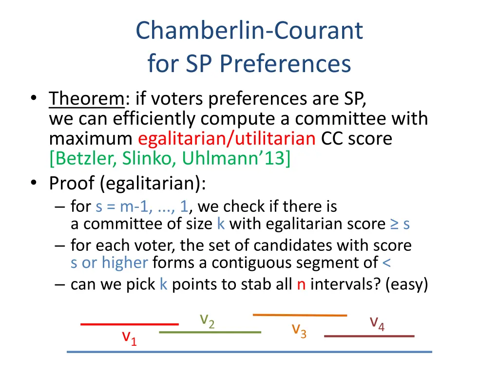 chamberlin courant for sp preferences theorem