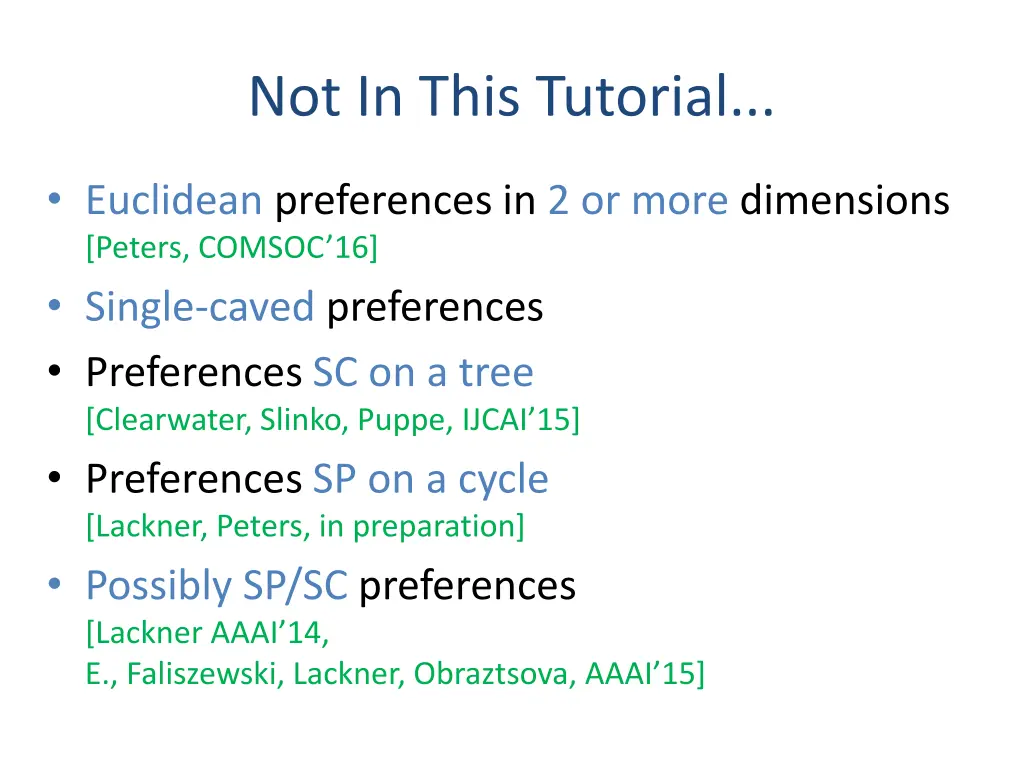 not in this tutorial