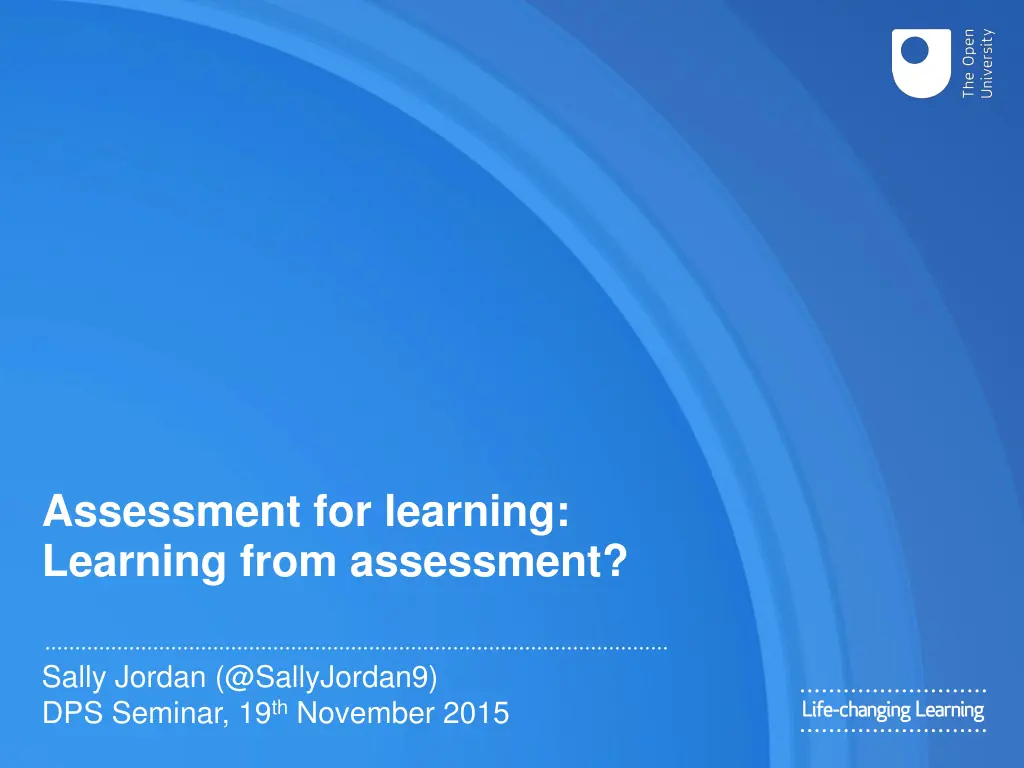 assessment for learning learning from assessment