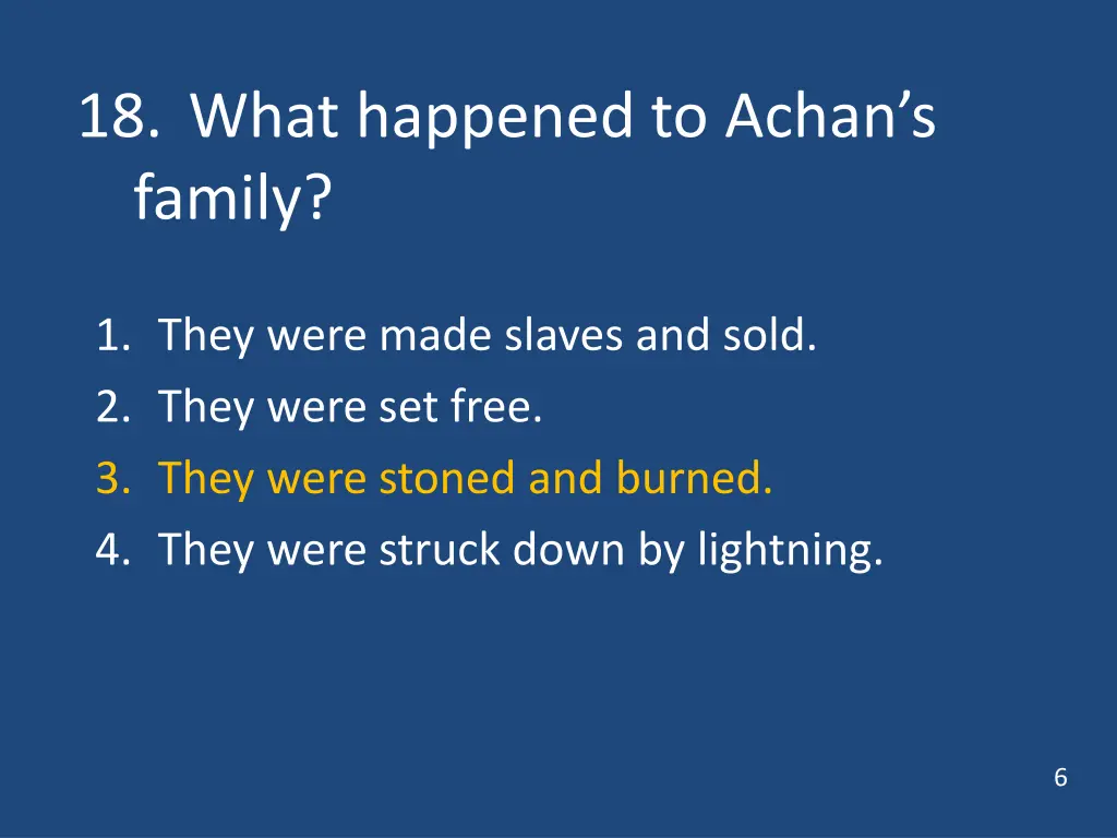 18 what happened to achan s family 1