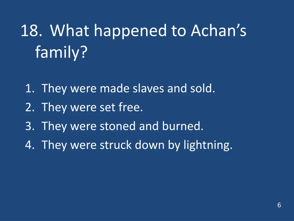 18 what happened to achan s family