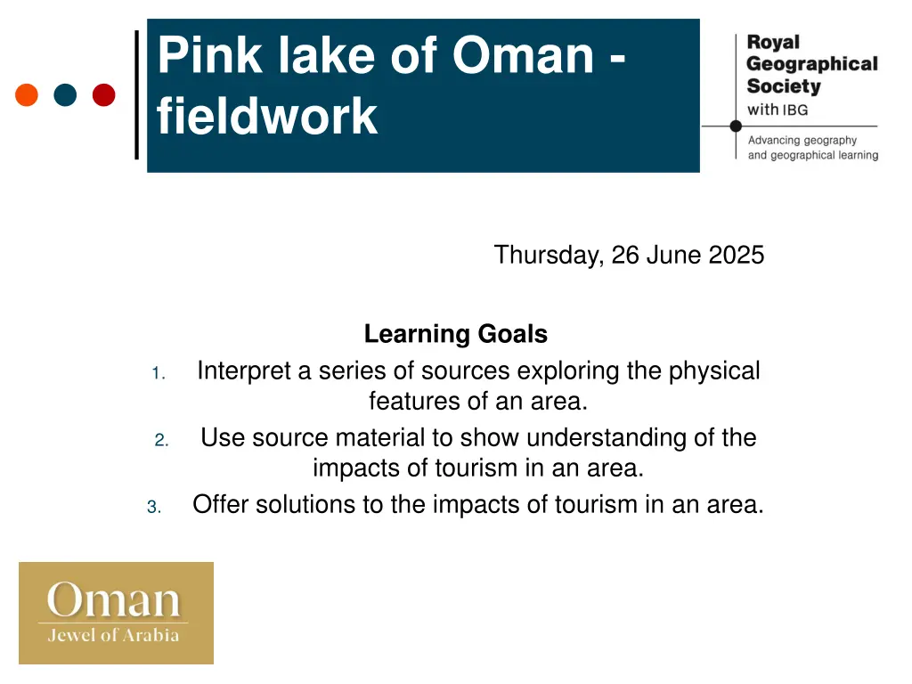 pink lake of oman fieldwork