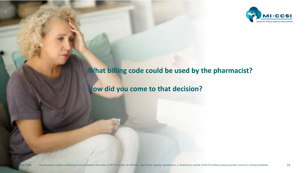 what billing code could be used by the pharmacist