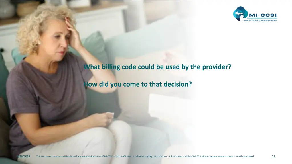 what billing code could be used by the provider