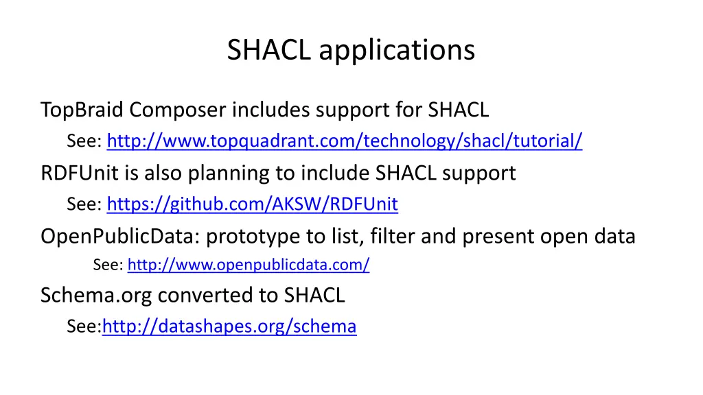 shacl applications
