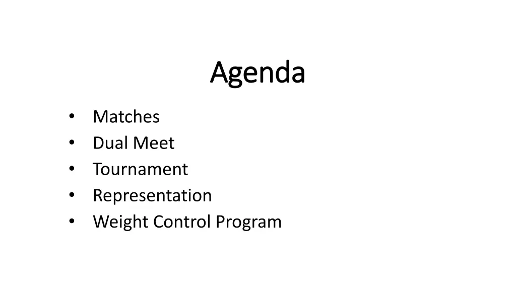 agenda agenda
