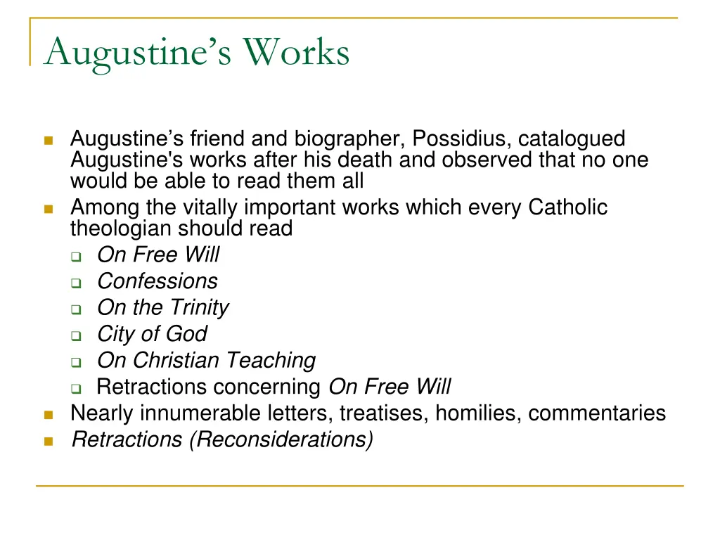 augustine s works