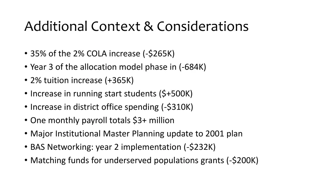 additional context considerations