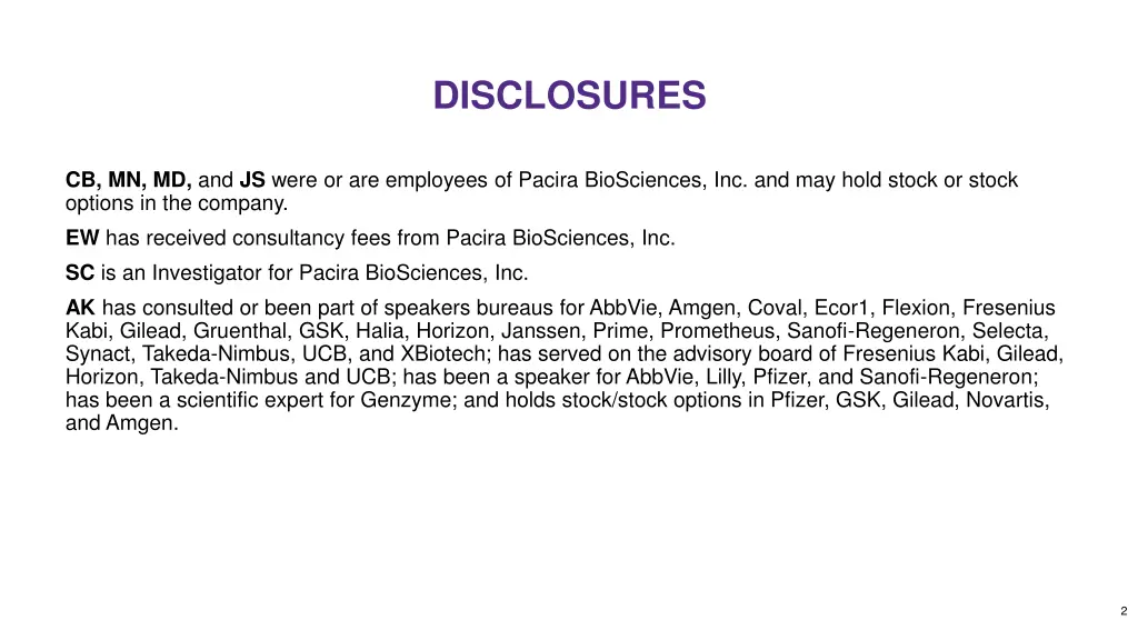 disclosures