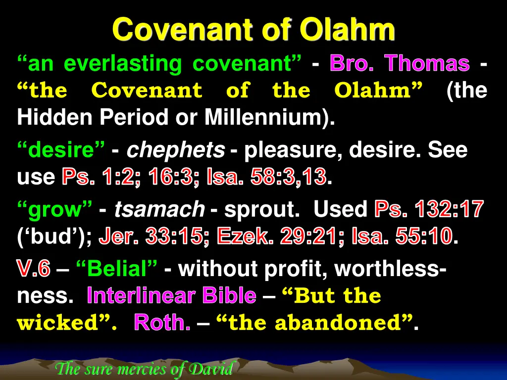 covenant of olahm an everlasting covenant