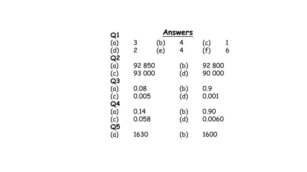 answers b e