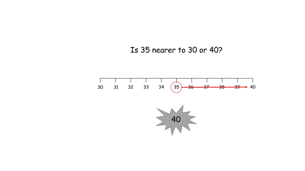 is 35 nearer to 30 or 40 1