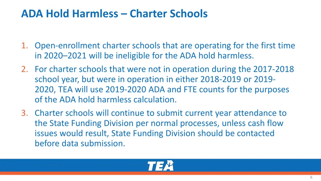 ada hold harmless charter schools