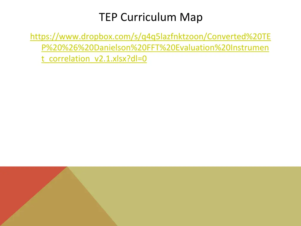 tep curriculum map