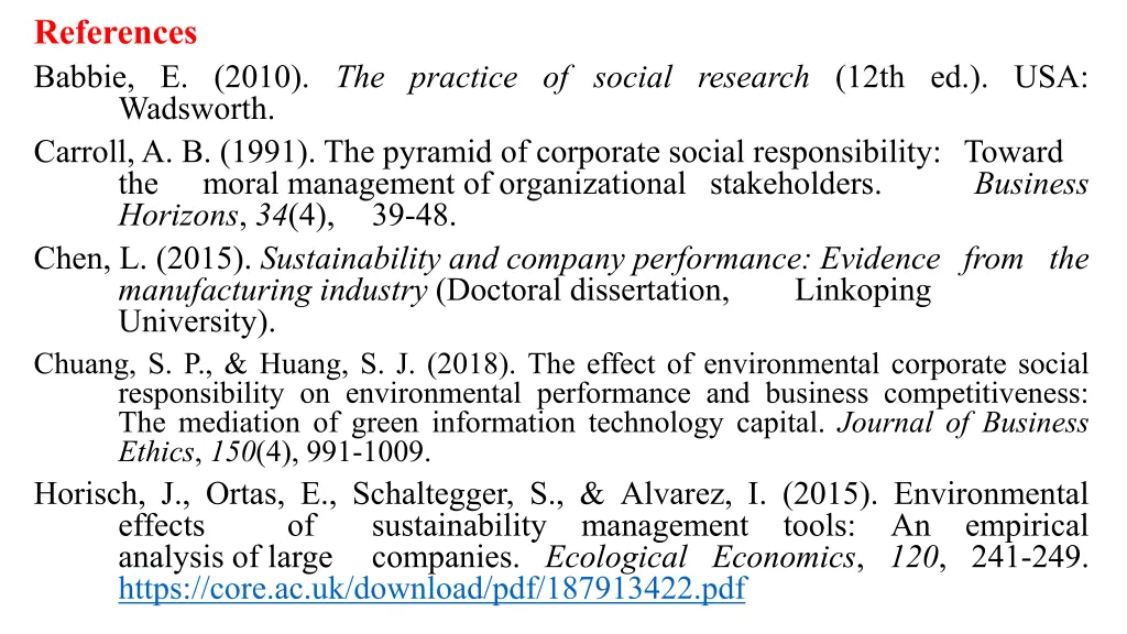 references babbie e 2010 the practice of social