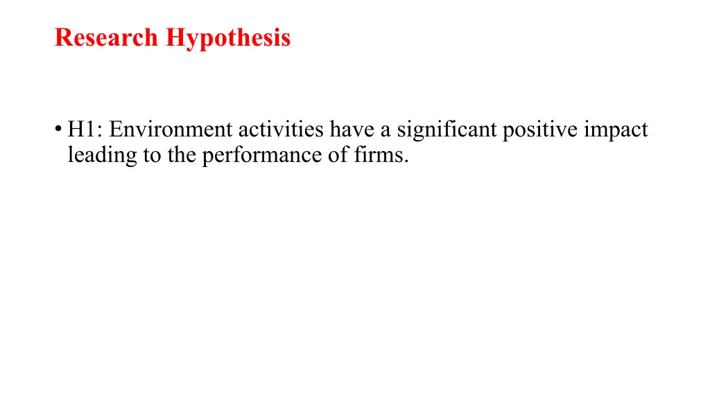 research hypothesis