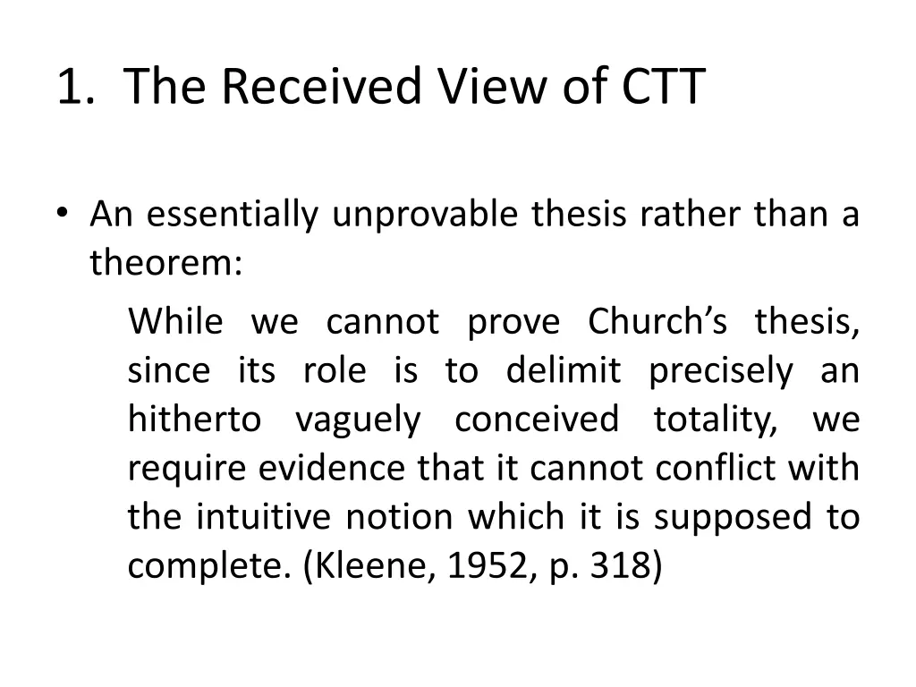 1 the received view of ctt