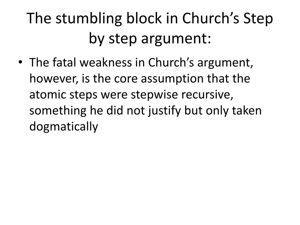 the stumbling block in church s step by step