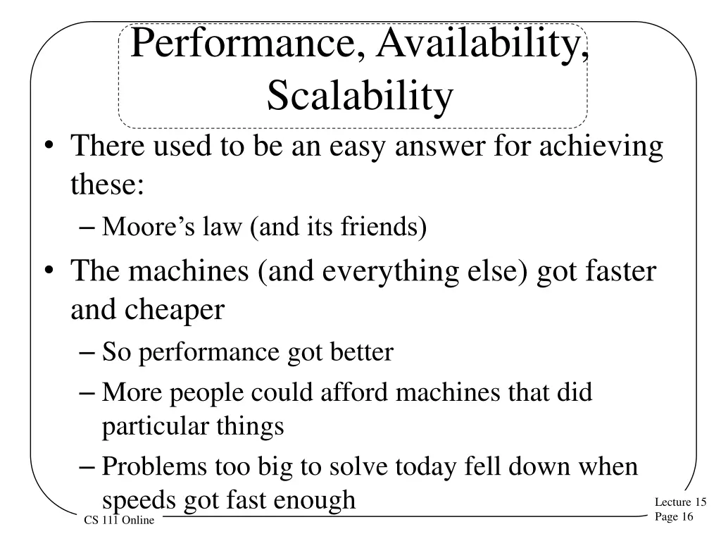 performance availability scalability there used