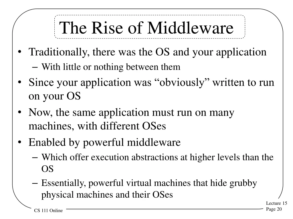 the rise of middleware