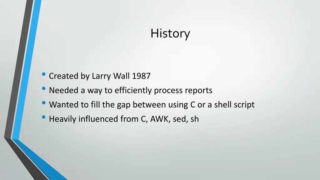 history