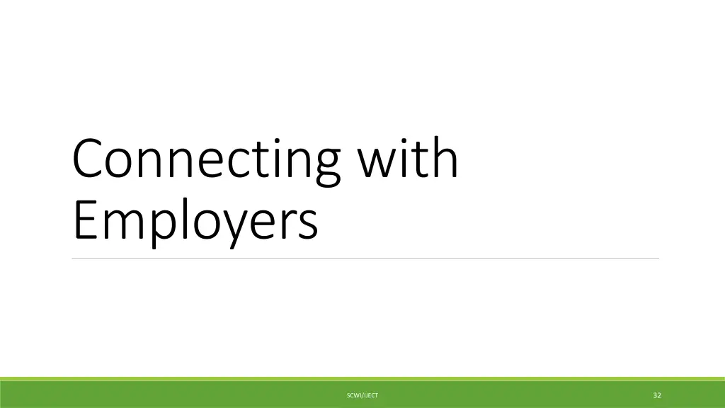 connecting with employers