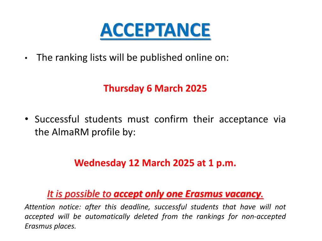 acceptance