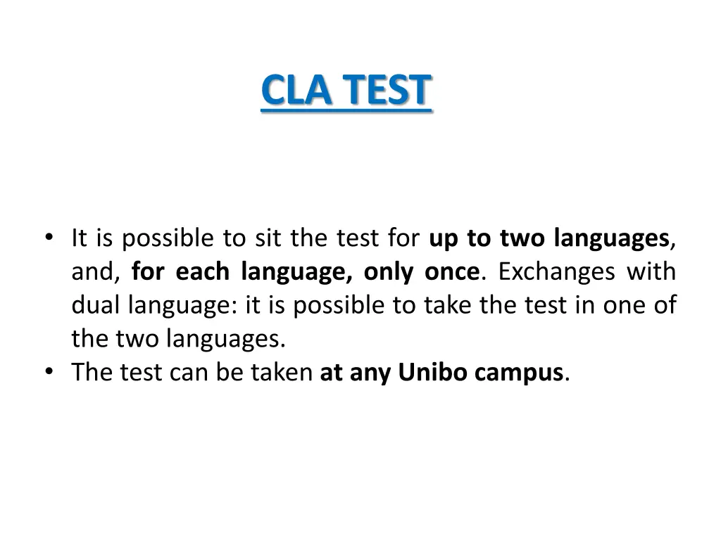cla test