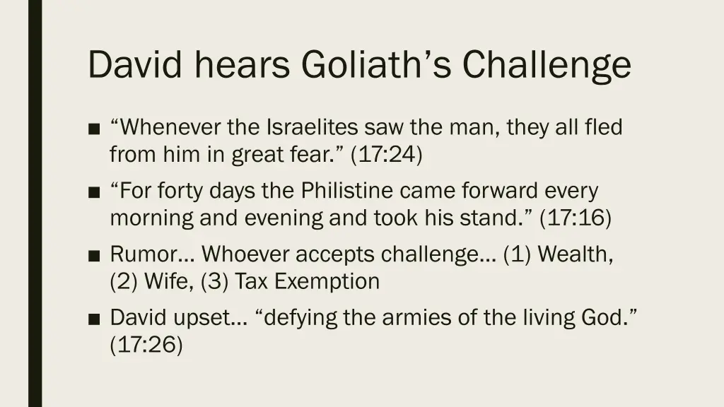 david hears goliath s challenge