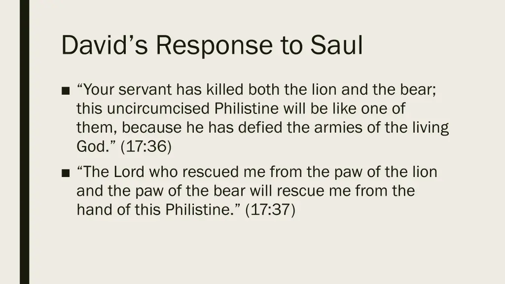 david s response to saul