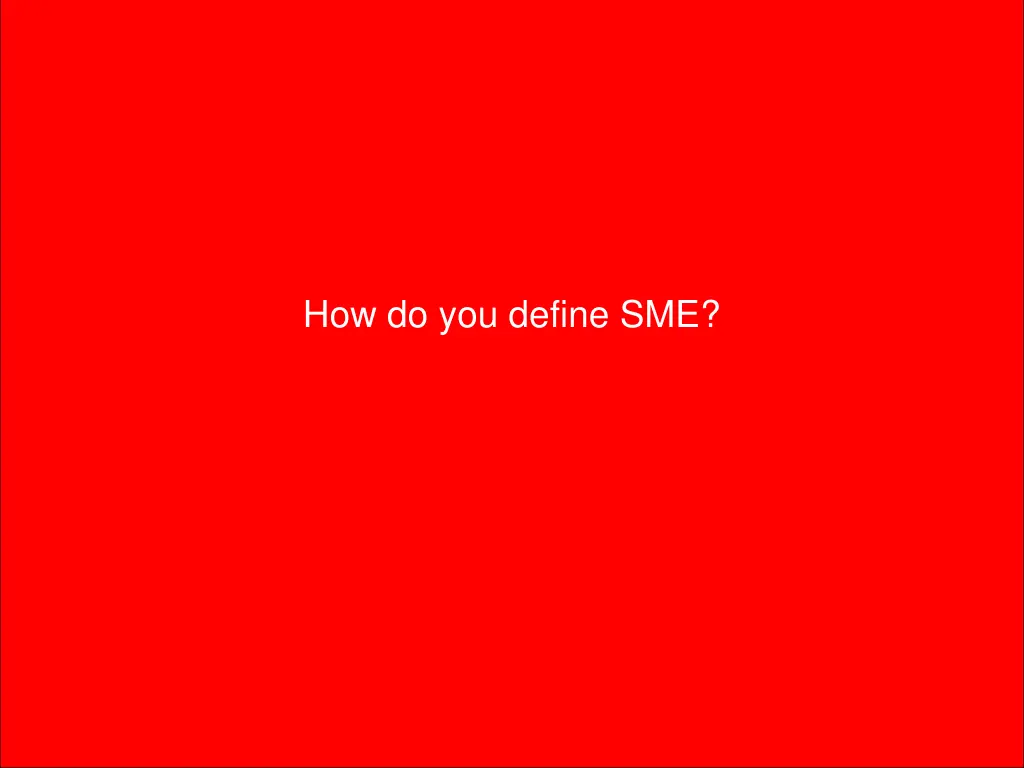 how do you define sme