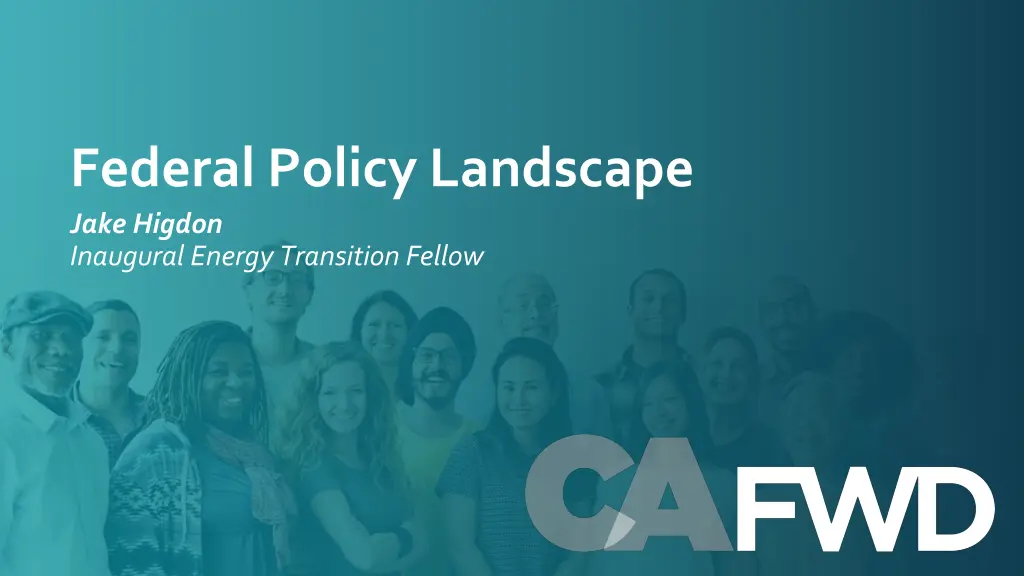 federal policy landscape jake higdon inaugural