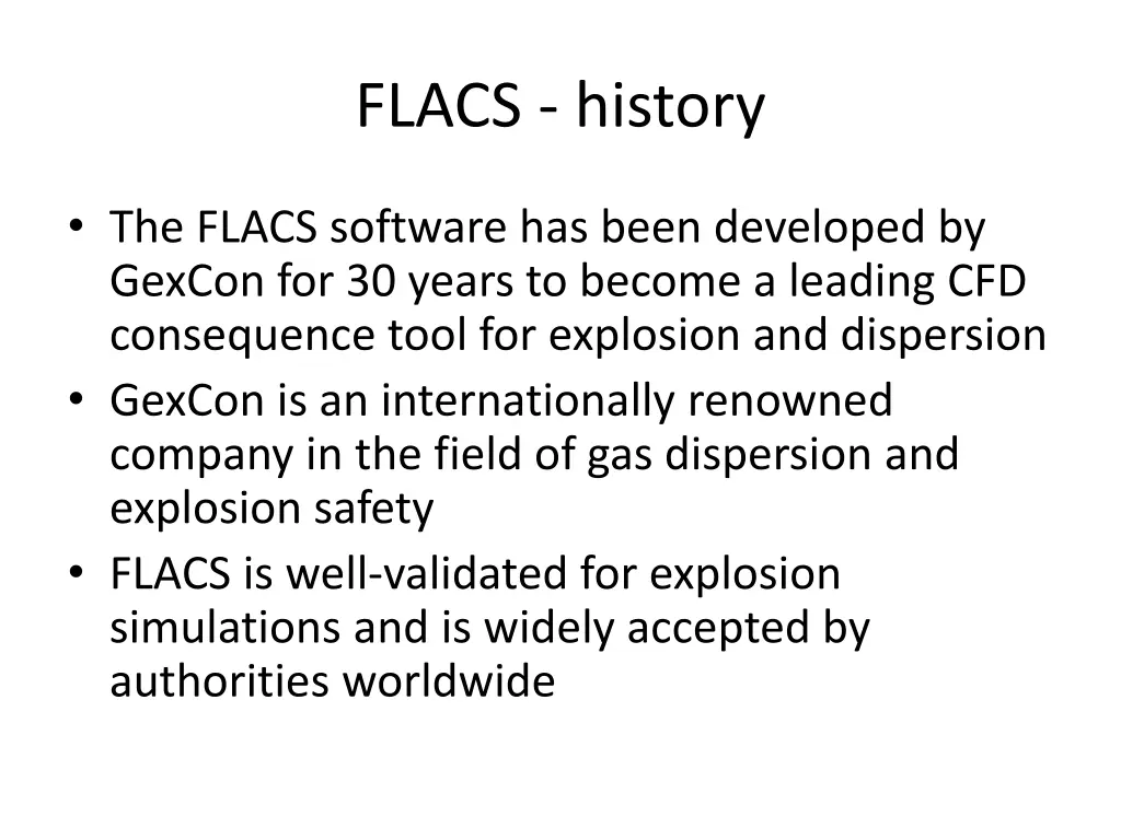 flacs history