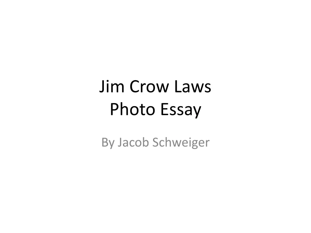 jim crow laws photo essay