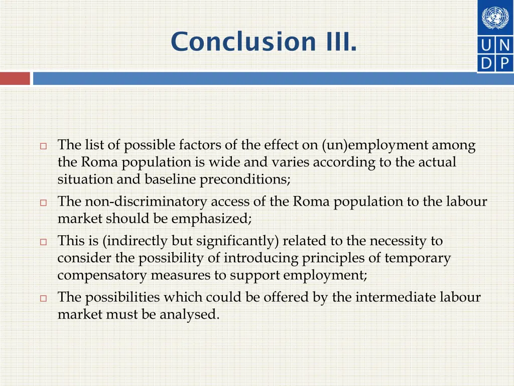conclusion iii