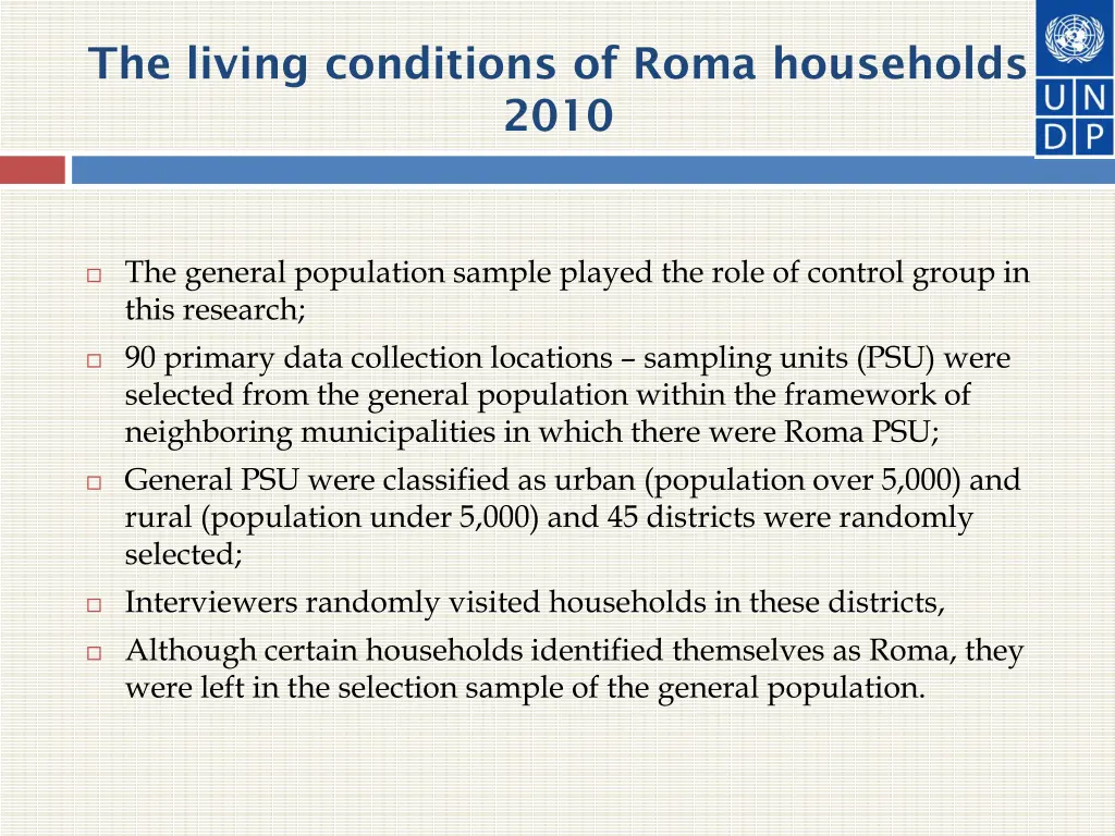 the living conditions of roma households 2010 1