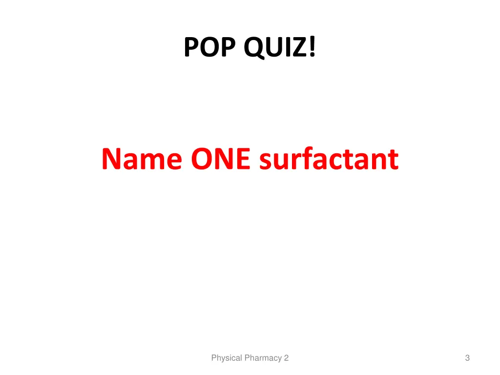pop quiz