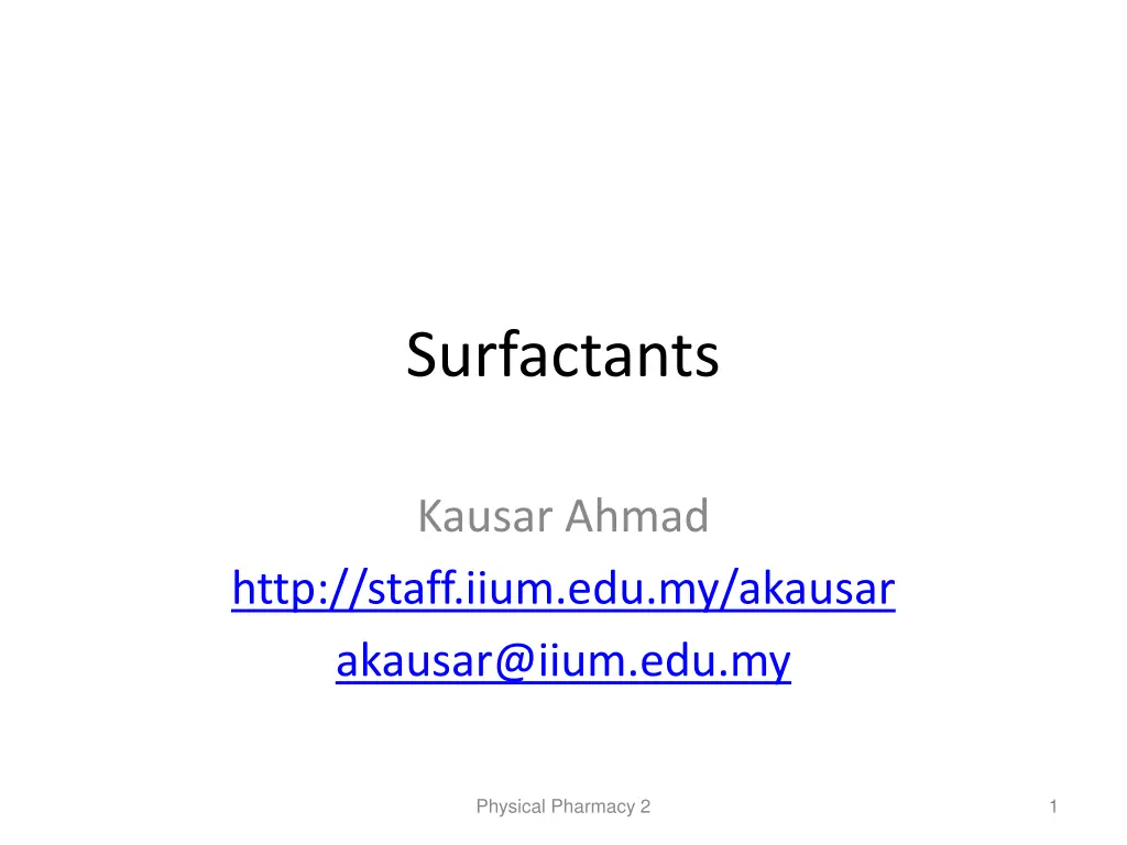 surfactants
