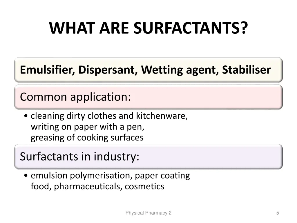 what are surfactants